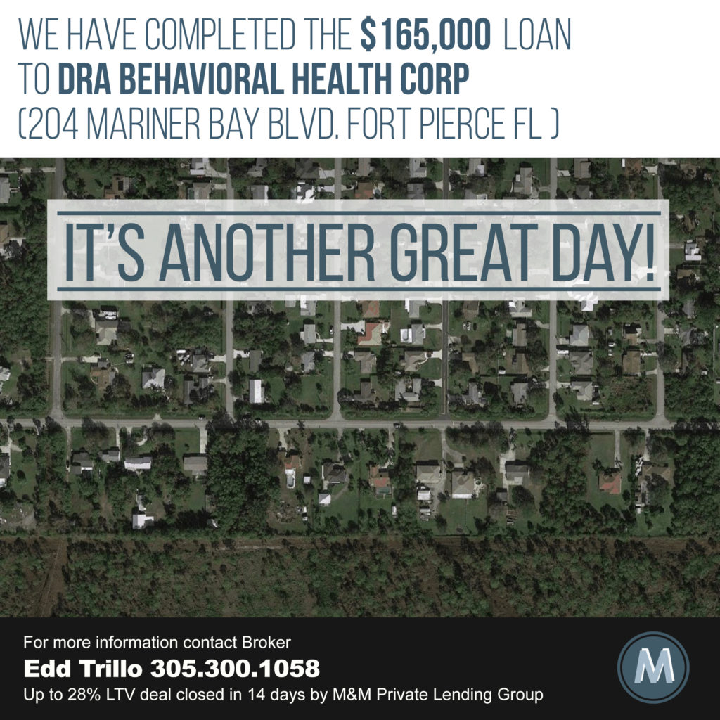 Loan closed at Mariner Bay Blvd.